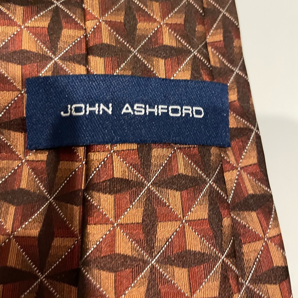 John Ashford 100% Silk Tie - Picture 4 of 7